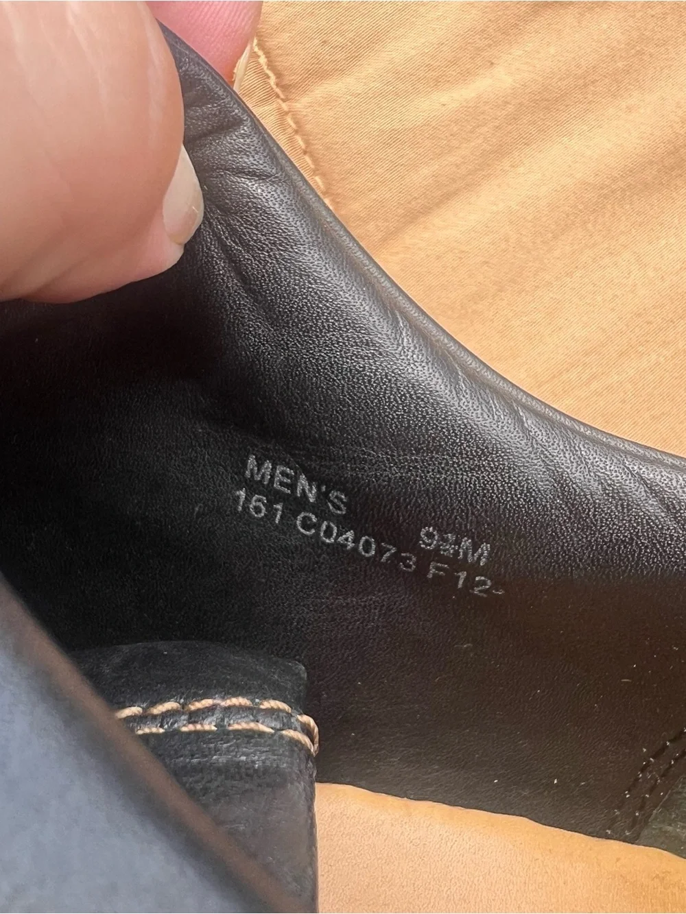 Cole Haan Zeno Black Leather Lace-Up Loafers with Brown Trim Size 9.5